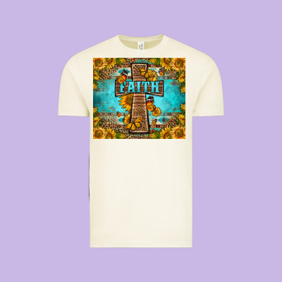 Western Faith Cross Butterfly Vintage Tee Designed By Lillyallendesigns