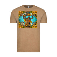Vintage Coffee Western Faith Cross Butterfly Vintage Tee - LillyAllenDesigns