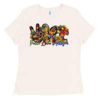 Bone peace love autism Ladies Tee - RacoonDesign