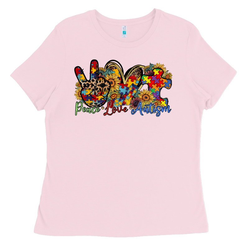 Peace Love Autism Ladies Tee by RacoonDesign | Teevron