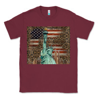 Burgundy statue of liberty tumbler Classic Tee - BarkalooDesign