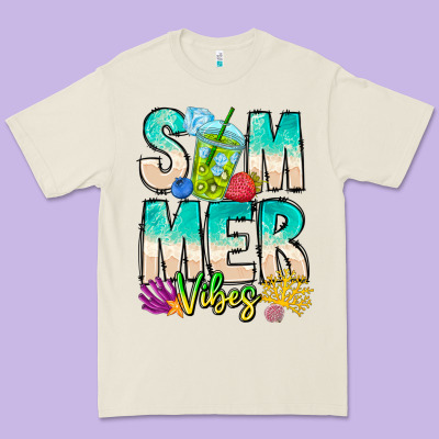 Summer Vibes Premium Tee Designed By Cowhidedigitalart