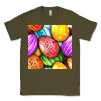 Army Green Happy Easter Eggs Seamless Pattern Classic Tee - BundleAndBundleShop