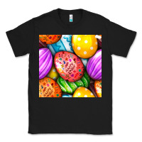 Black Happy Easter Eggs Seamless Pattern Classic Tee - BundleAndBundleShop