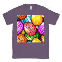 Lavender Happy Easter Eggs Seamless Pattern Classic Tee - BundleAndBundleShop