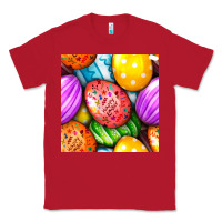 Red Happy Easter Eggs Seamless Pattern Classic Tee - BundleAndBundleShop