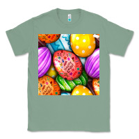 Sage Happy Easter Eggs Seamless Pattern Classic Tee - BundleAndBundleShop
