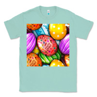 Seafoam Happy Easter Eggs Seamless Pattern Classic Tee - BundleAndBundleShop
