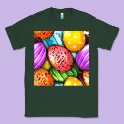 Happy Easter Eggs Seamless Pattern Classic Tee Designed By Bundleandbundleshop