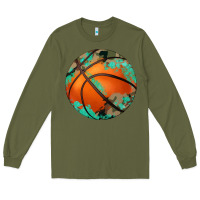 Army Green western basketball camouflage glitter pattern Long Sleeve Tee - Artiststas