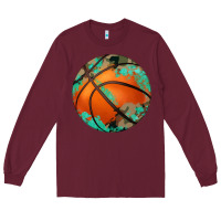 Burgundy western basketball camouflage glitter pattern Long Sleeve Tee - Artiststas