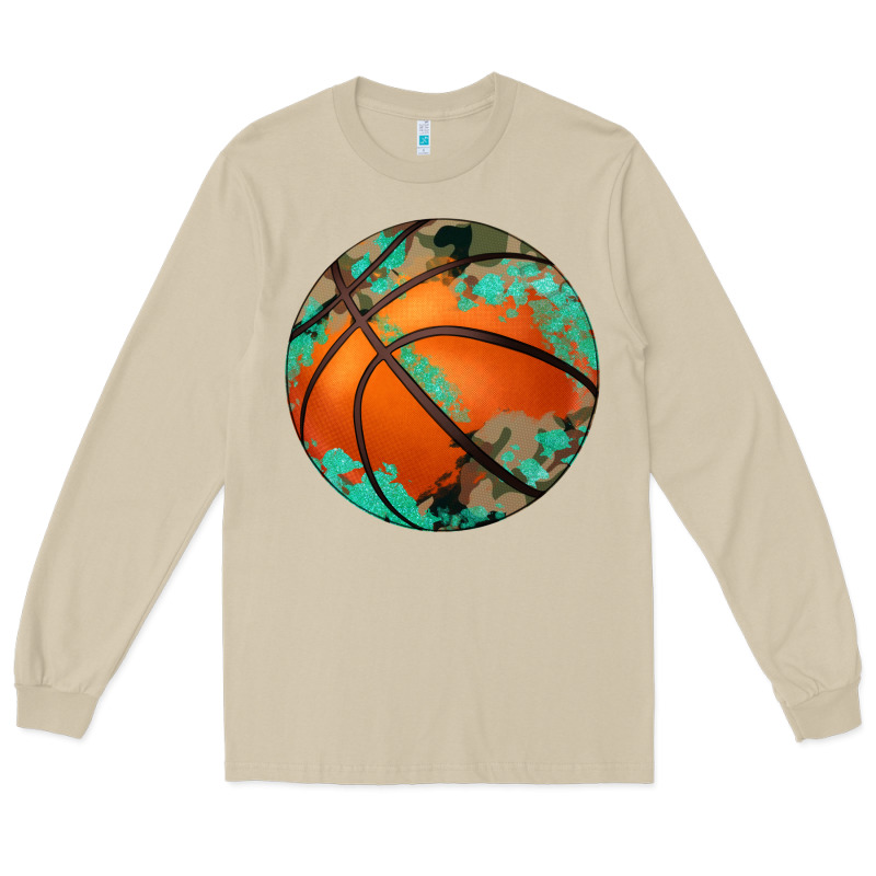 Western Basketball Camouflage Glitter Pattern Long Sleeve Tee by Artiststas | Teevron