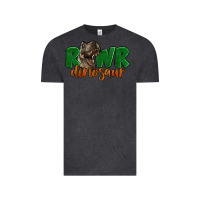 Vintage Black Rawr Dinosaur Vintage Tee - LillyAllenDesigns