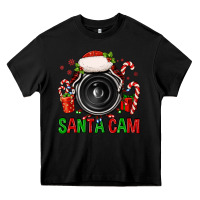 Black santa cam Heavy Core Tee - FaDigitalArtStudio