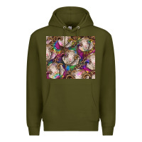 Army Green merino ram tie dye tumbler Premium Hoodie - BarkalooDesign