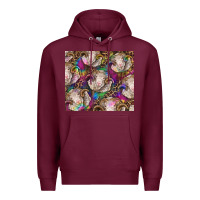 Burgundy merino ram tie dye tumbler Premium Hoodie - BarkalooDesign