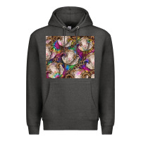 Charcoal Heather merino ram tie dye tumbler Premium Hoodie - BarkalooDesign