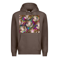Coffee merino ram tie dye tumbler Premium Hoodie - BarkalooDesign