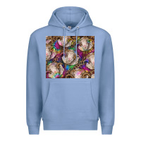 Colony Blue merino ram tie dye tumbler Premium Hoodie - BarkalooDesign
