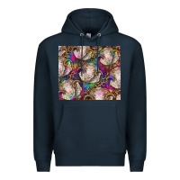 Navy merino ram tie dye tumbler Premium Hoodie - BarkalooDesign