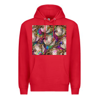Red merino ram tie dye tumbler Premium Hoodie - BarkalooDesign