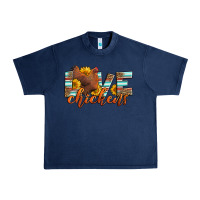 Navy love chickens Urban Heavy Tee - LillyAllenDesigns