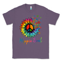 Lavender daisy peace sign hippie soul retro hippie flower lovers t shirt Classic Tee - baoMotion