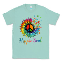 Seafoam daisy peace sign hippie soul retro hippie flower lovers t shirt Classic Tee - baoMotion