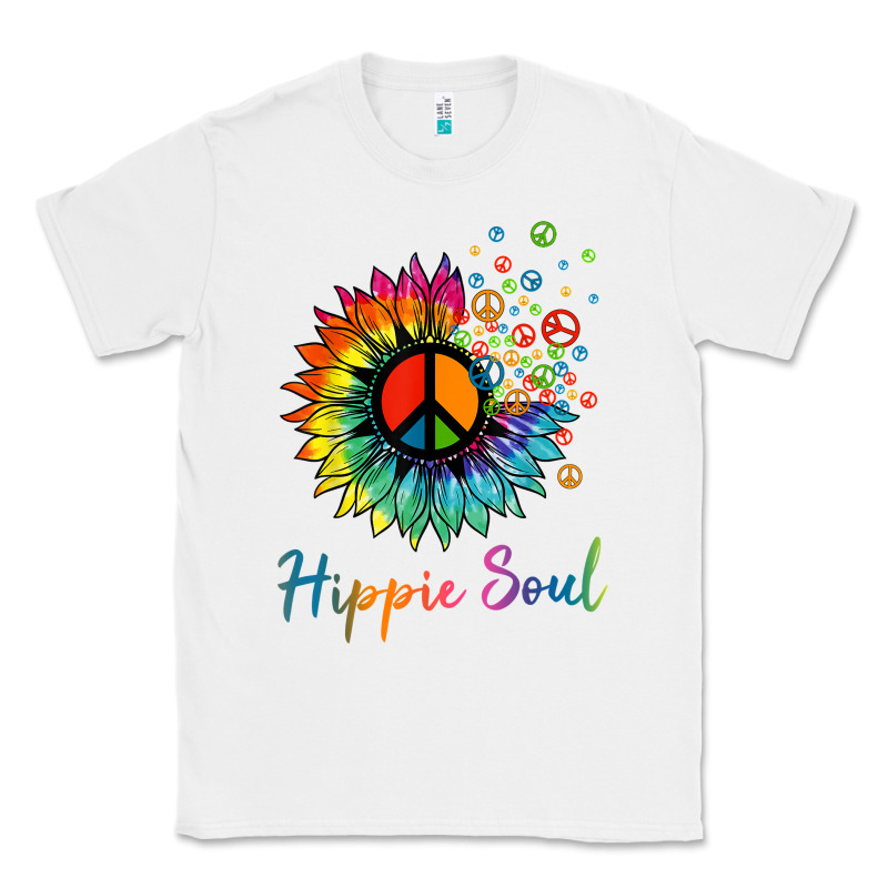 Daisy Peace Sign Hippie Soul Retro Hippie Flower Lovers T Shirt Classic Tee by baoMotion | Teevron