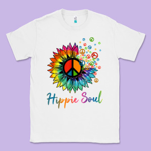 Daisy Peace Sign Hippie Soul Retro Hippie Flower Lovers T Shirt Classic Tee Designed By Baomotion