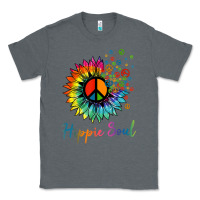 Charcoal Heather daisy peace sign hippie soul retro hippie flower lovers t shirt Classic Tee - baoMotion