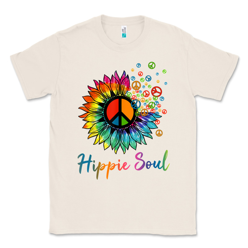 Daisy Peace Sign Hippie Soul Retro Hippie Flower Lovers T Shirt Classic Tee by baoMotion | Teevron