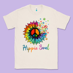 Daisy Peace Sign Hippie Soul Retro Hippie Flower Lovers T Shirt Classic Tee Designed By Baomotion