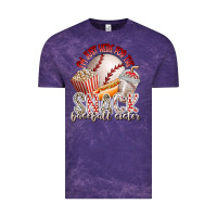 Cloud Purple i am just here for the snack baseball sister Vintage Tee - RacoonDesign