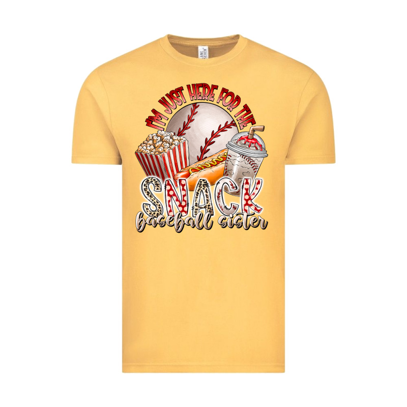 I Am Just Here For The Snack Baseball Sister Vintage Tee by RacoonDesign | Teevron