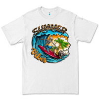 White Summer Vibes Premium Tee - CowhideDigitalArt