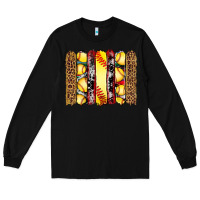 Black softball serape leopard cowhide glitter brushstrokes Long Sleeve Tee - Artiststas