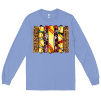 Colony Blue softball serape leopard cowhide glitter brushstrokes Long Sleeve Tee - Artiststas