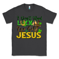 Smoke I don't need luck i've got Jesus st. patricks day Classic Tee - FaDigitalArtStudio