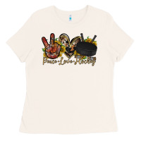 Bone peace love hockey Ladies Tee - RacoonDesign