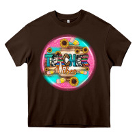Chocolate Brown teacher vibe earrings Heavy Core Tee - BundleAndBundleShop