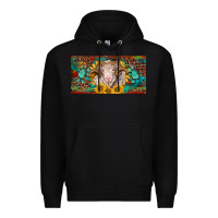 Black merino ram license plate Premium Hoodie - BarkalooDesign