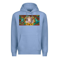 Colony Blue merino ram license plate Premium Hoodie - BarkalooDesign