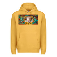 Mustard merino ram license plate Premium Hoodie - BarkalooDesign