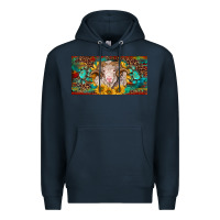 Navy merino ram license plate Premium Hoodie - BarkalooDesign