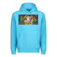 Ocean Blue merino ram license plate Premium Hoodie - BarkalooDesign