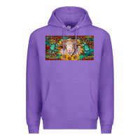 Purple merino ram license plate Premium Hoodie - BarkalooDesign