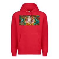 Red merino ram license plate Premium Hoodie - BarkalooDesign