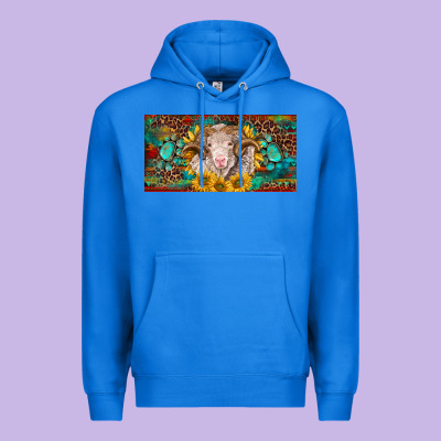 Merino Ram License Plate Premium Hoodie Designed By Barkaloodesign