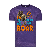Cloud Purple i'm two hear me roar dinosaur birthday Vintage Tee - LillyAllenDesigns